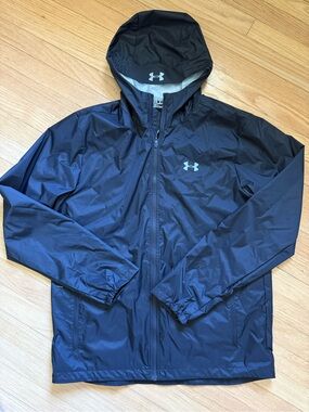 Under Armour Men's Black Hooded Windbreaker Jacket
